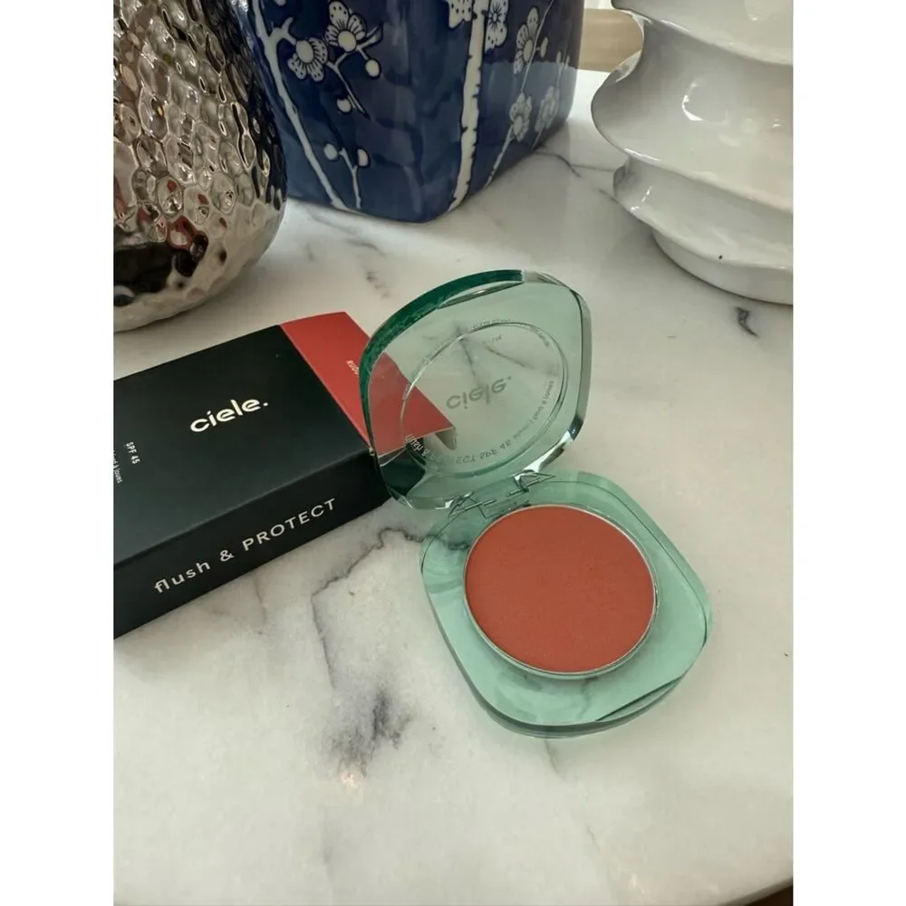 ciele flush & PROTECT SPF 45+ powder blush in Ruddy